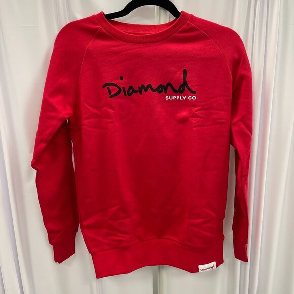 Diamond Supply Co. Women's Red OG Script Crewneck - Size XS - NWT - Picture 1 of 6